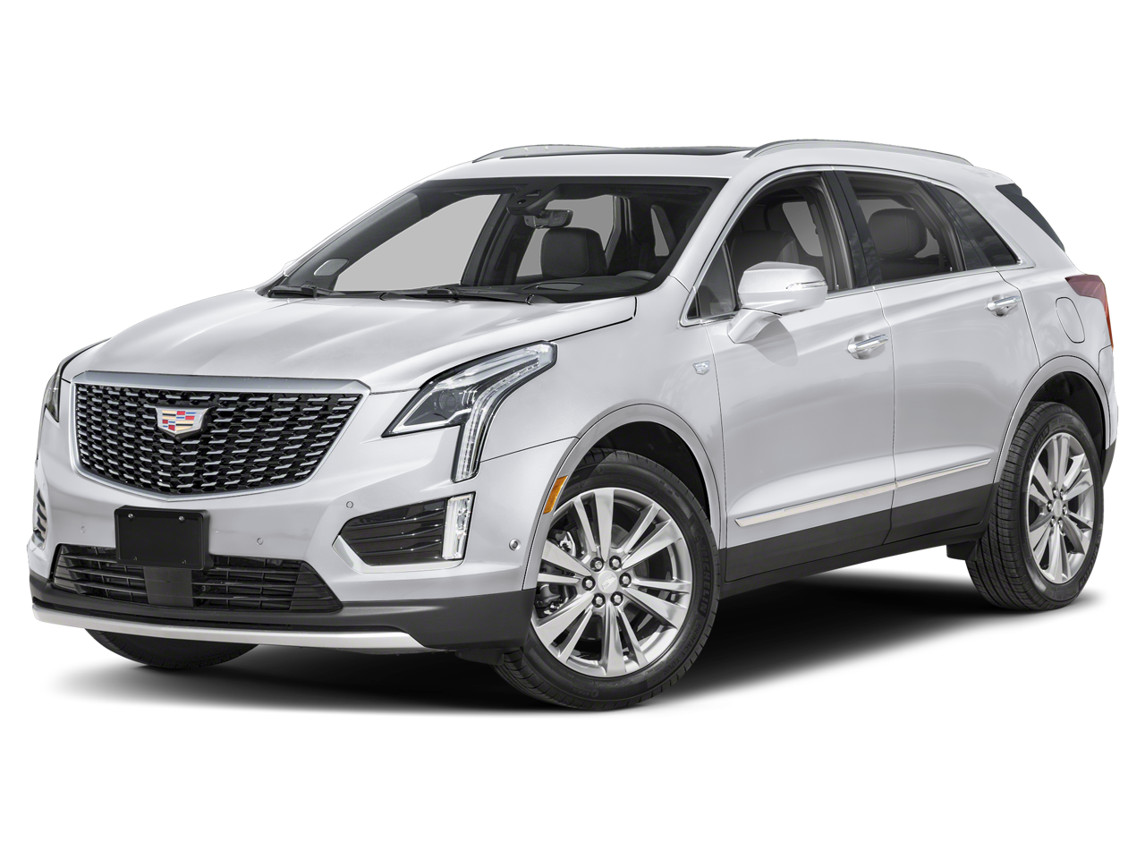 2023 Cadillac XT5 Premium Luxury in Crystal White Tricoat — front three-quarter view